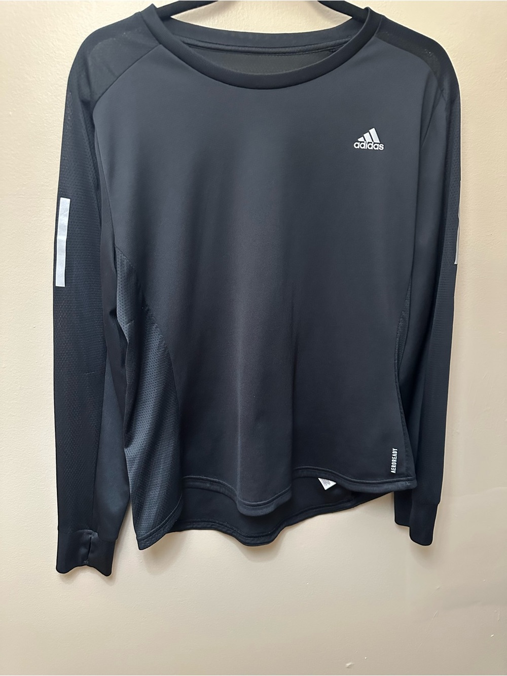 Adidas Running AEROREADY Long Sleeve Top - Black Women's Size Large